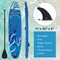 Blue Inflatable SUP Board Drop Stitch PVC EVA Aluminum Alloy Paddle Adjustable Length